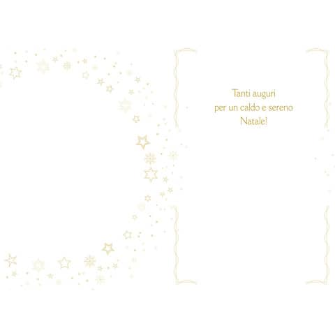 Biglietti augurali Natalizi glitterati Biembi 12x18 cm - conf. 8 pezzi - assortiti - B2X202C63